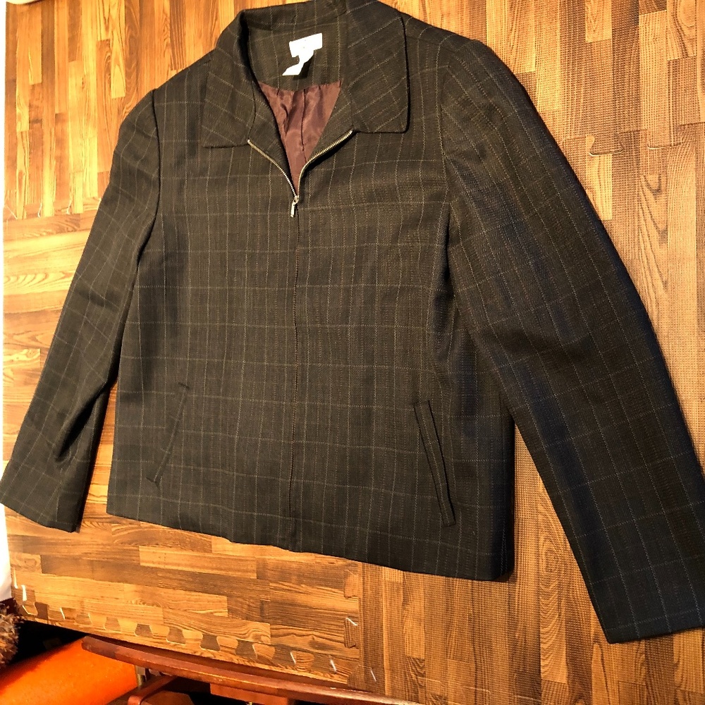 Laura Leigh Charcoal Zip-up Jacket 16